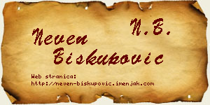 Neven Biskupović vizit kartica